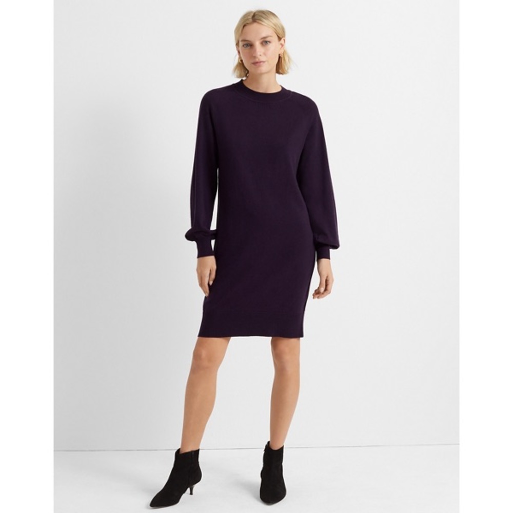 Club Monaco Maddison plum long sleeve sweater dress size xs